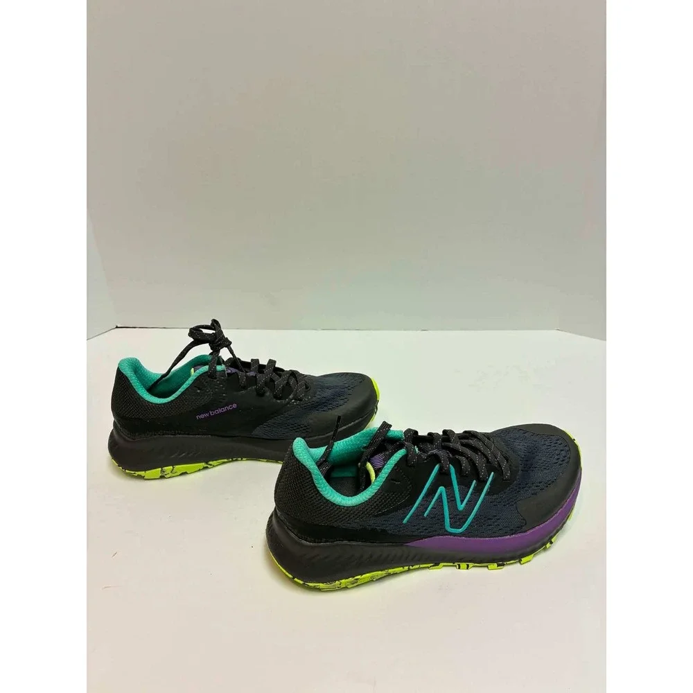 New Balance DynaSoft Nitrel v5 Trail Running Shoes Womens 6 Black Purple Teal